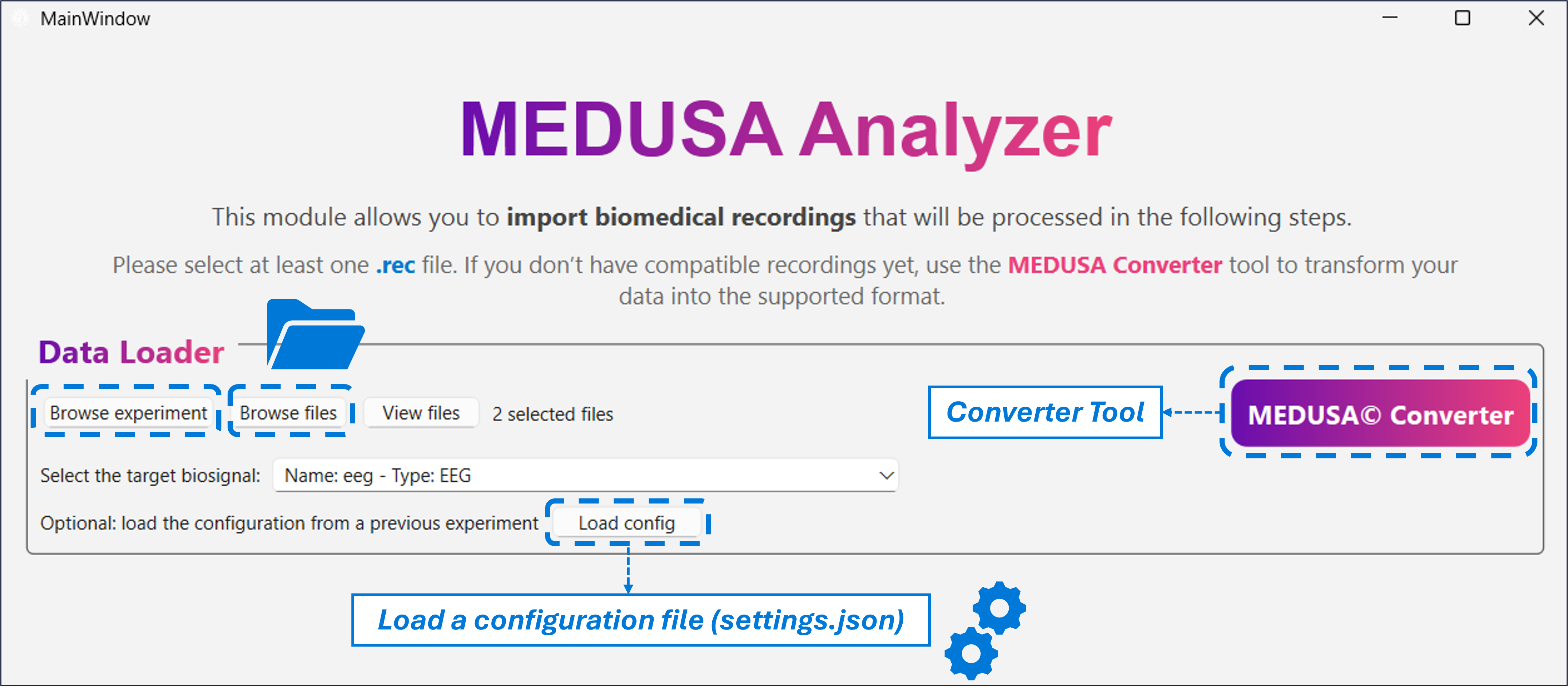 Data loader screenshot